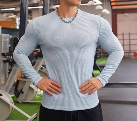 Herren Langarmshirt mit strukturiertem Gewebe EB