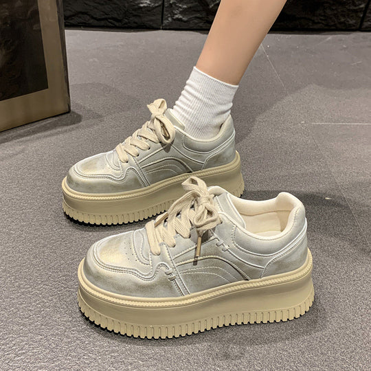 Damen Sneakers mit dickem Plateau und atmungsaktivem Obermaterial EB