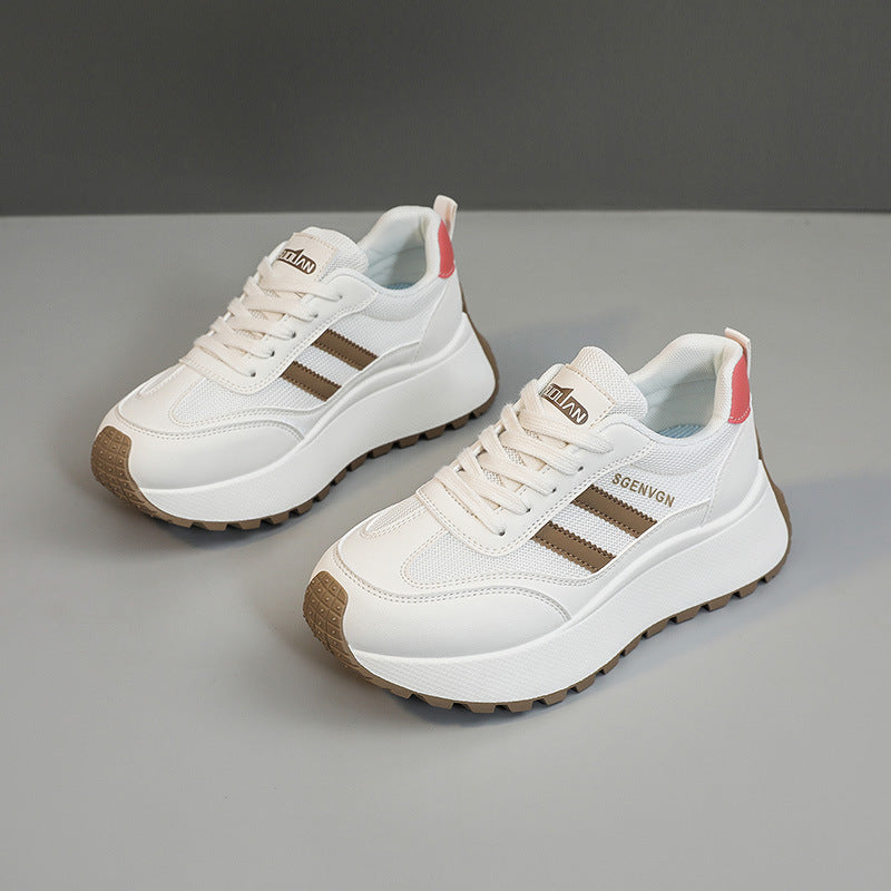 Damen Plateau Sneakers mit stilvollem Design und dämpfender Laufsohle EB