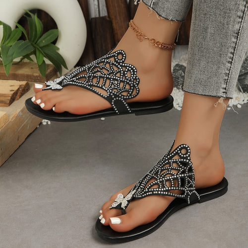 Damen Sandalen mit geschmackvollem Design und funkelnden Applikationen EB