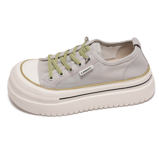 Damen Komfortable Sneaker mit dicker Plateau-Sohle und atmungsaktivem Obermaterial EB