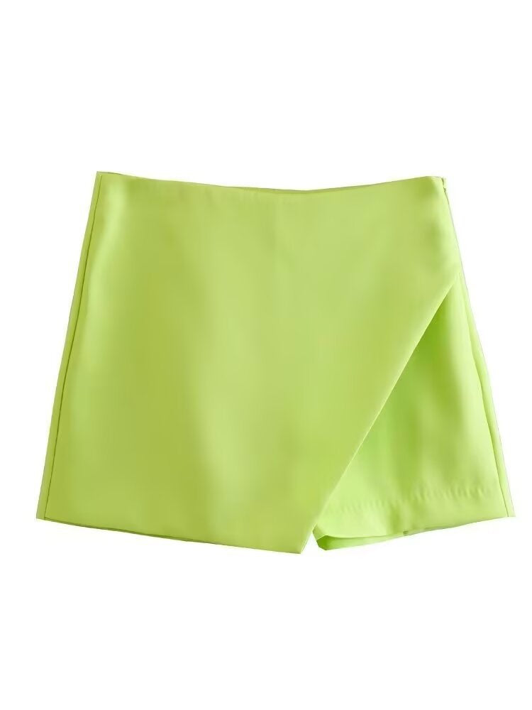 Damen modische Wickel-Shorts aus hochwertigem, elastischem Material EB