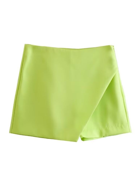 Damen modische Wickel-Shorts aus hochwertigem, elastischem Material EB