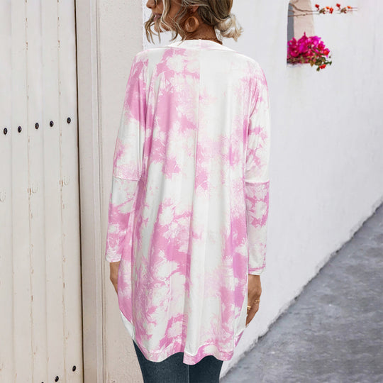 Damen Longcardigan im modischen Batikdesign EB