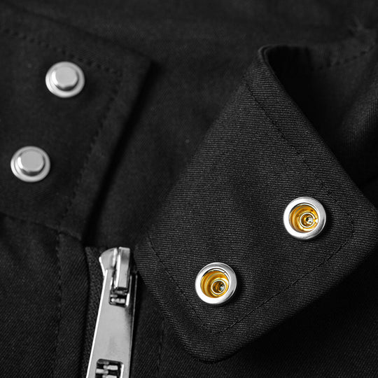 Herren ultraleichter Windbreaker-Blouson mit Stehkragen, elastischem Saum und verdeckten Druckknopf-Taschen EB