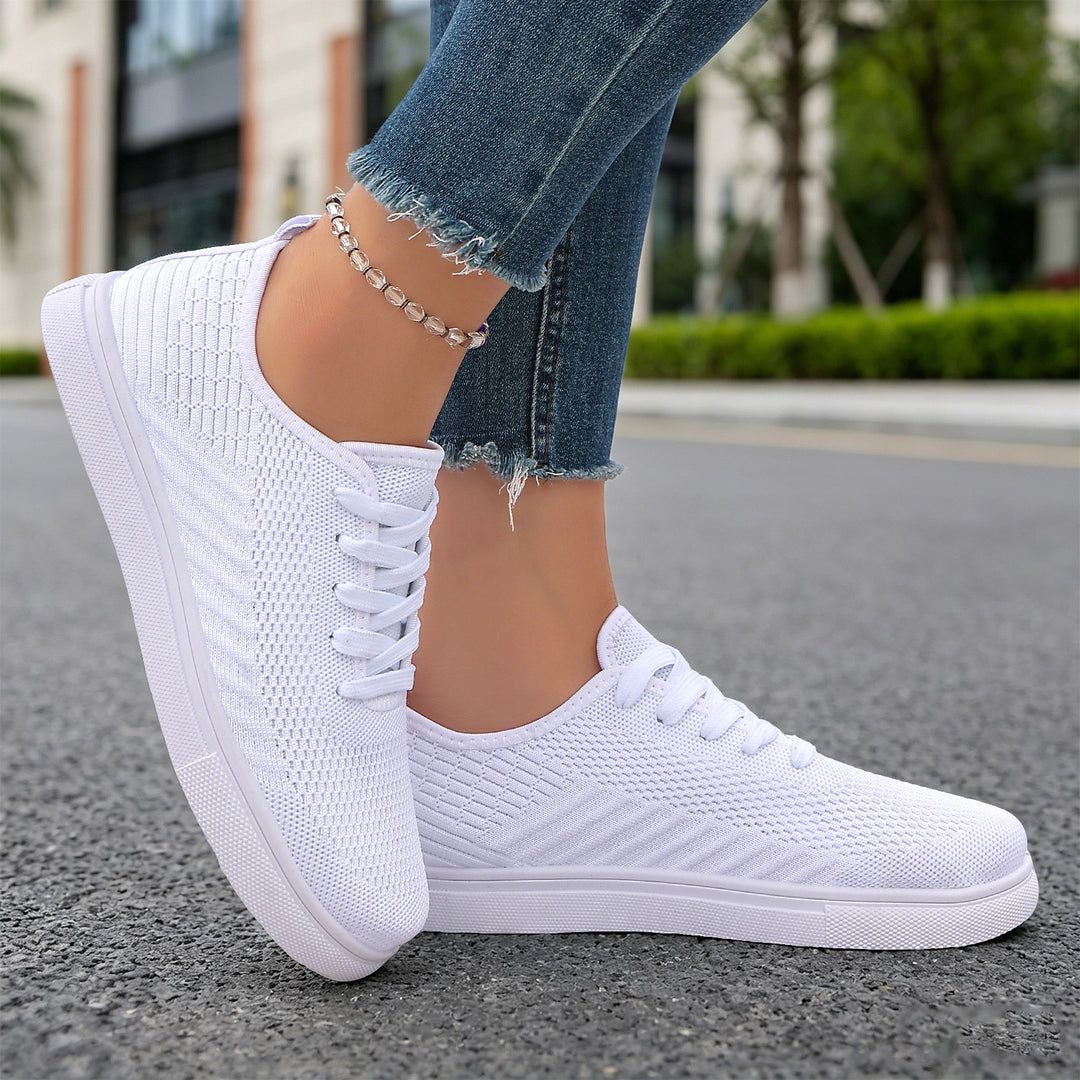 Damen nan leichter Strick-Slip-On Sneaker mit elastischem Sockeneinstieg, atmungsaktivem 3D-Gestrick und dämpfender Leichtsohle EB