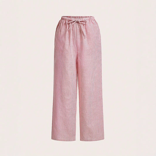 Damen Luftige Palazzo-Hose mit gemustertem Design EB
