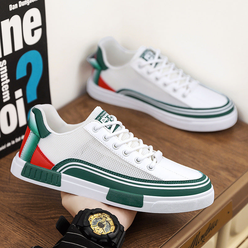 Unisex leichte Retro-Cupsohlen-Sneaker mit atmungsaktivem Mesh, gepolstertem Komfortfußbett und griffiger Gummilaufsohle EB