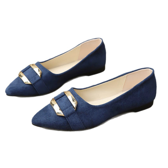 Damen Elegante Ballerinas mit modischem Schnallen-Design EB