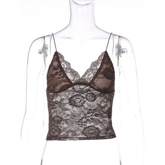 Damen Spitzenbustier mit verführerischen Blumenmustern EB