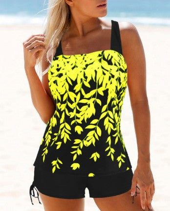 Damen Tankini-Set mit floralem Design und verstellbarem Oberteil EB