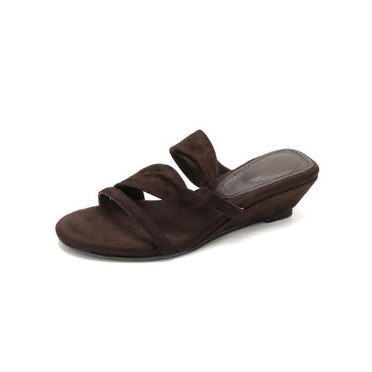 Damen elegante Sommer-Sandalen mit raffinierten Riemen und Schleifenakzent EB
