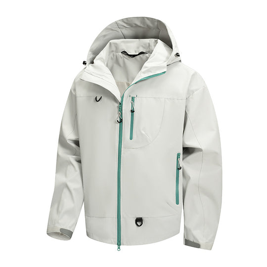 Herren technische Outdoor-Jacke mit Gewebe und verstellbarem Kapuzensystem EB