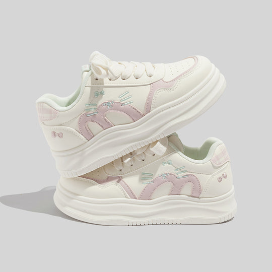 Damen Sportliche Sneakers mit verspieltem Katzenmotiv und weichem Innenfutter EB