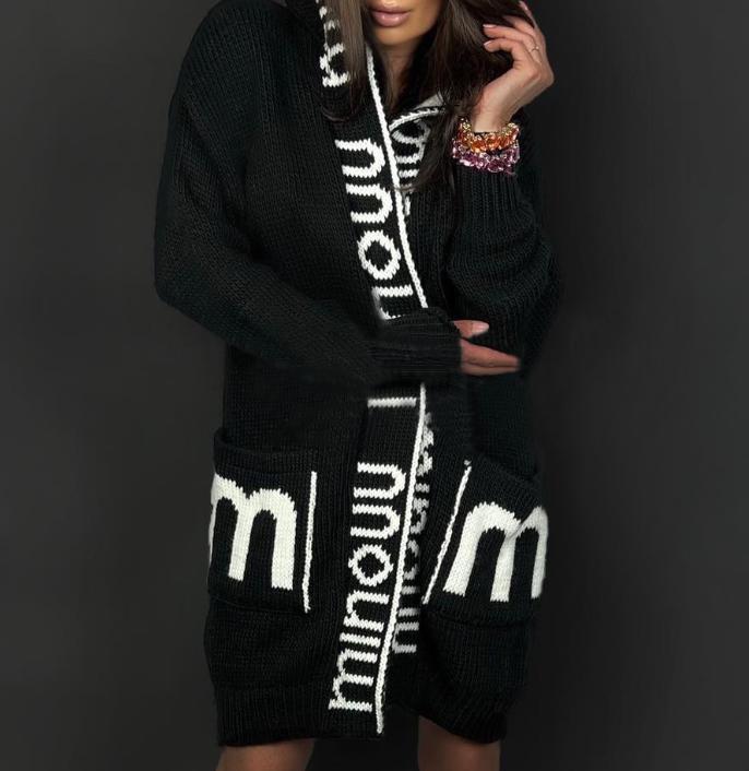 Damen gemütlicher Hooded Cardigan EB