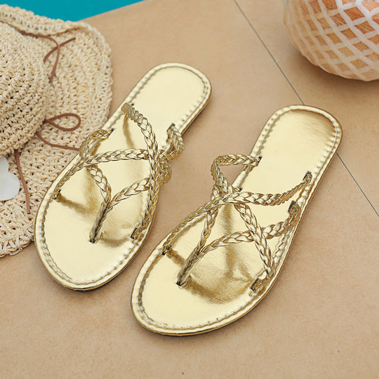 Damen elegante geflochtene Sandalen EB