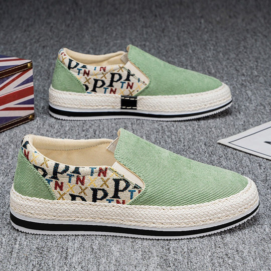 Damen Espadrilles-Slipper mit elastischem Einschlupf und modischem Textil-Obermaterial EB