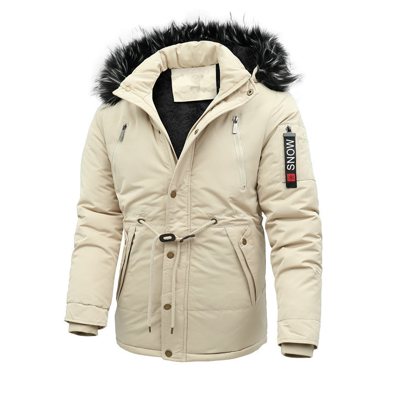 Herren isolierte Funktionsjacke mit abnehmbarer Kapuze EB