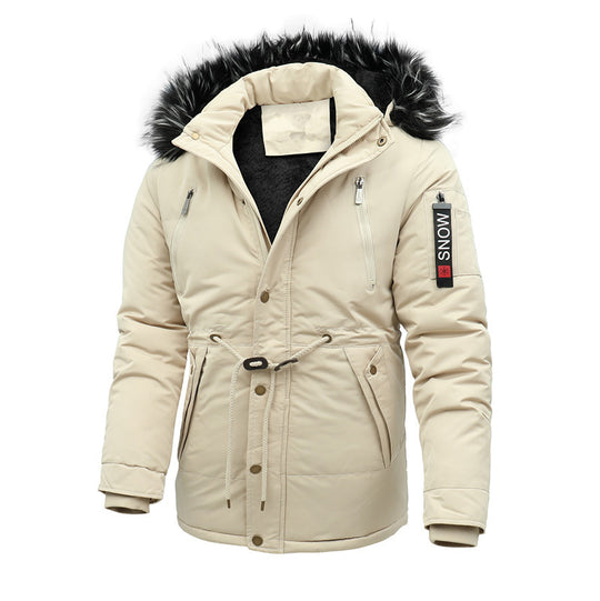 Herren isolierte Funktionsjacke mit abnehmbarer Kapuze EB