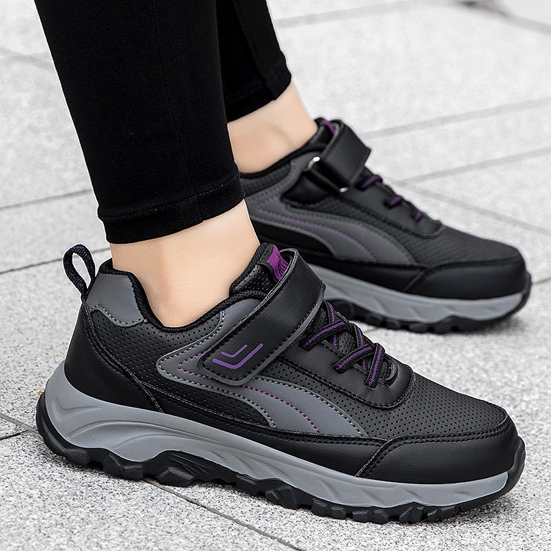 Damen Sportliche Sneakers mit verstellbarem Klettverschluss und stoßdämpfender Sohle EB