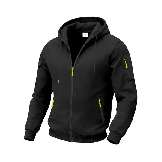 Herren funktionale Kapuzenjacke mit technischen Taschen EB