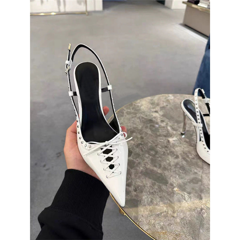 Damen elegante Slingback High Heel Pumps EB