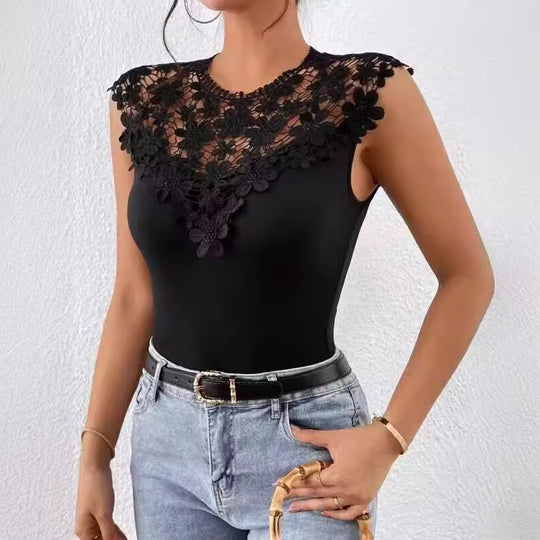 Damen Lace Bodysuit mit eleganter Applikation EB
