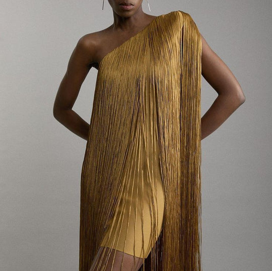 Damen Fransen-Kleid R&B