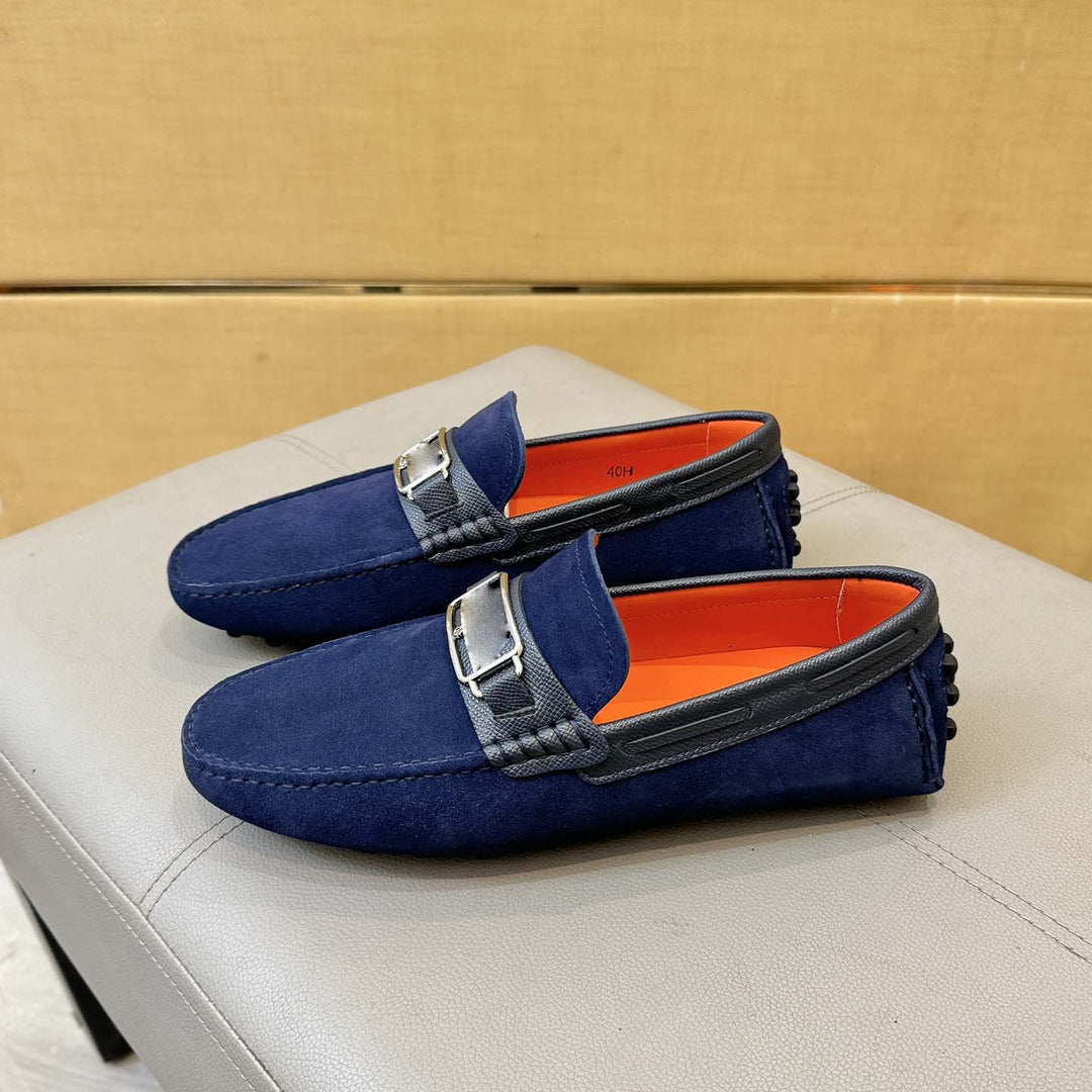 Damen Mokassins aus hochwertigem Wildleder mit elegantem Schnallen-Detail EB