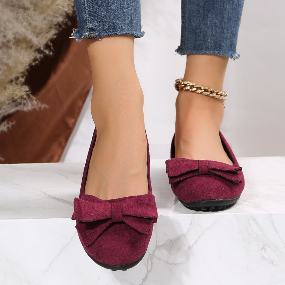 Damen Ballerinas mit modischem Schleifendetail EB