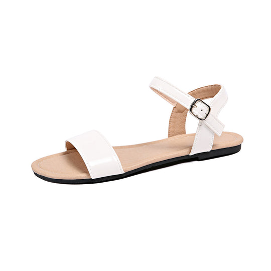 Damen Flache Riemchen-Sandalen mit verstellbarem Riemen EB