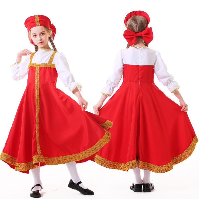Mädchen Märchenhaftes Kostüm mit goldenem Saum EB