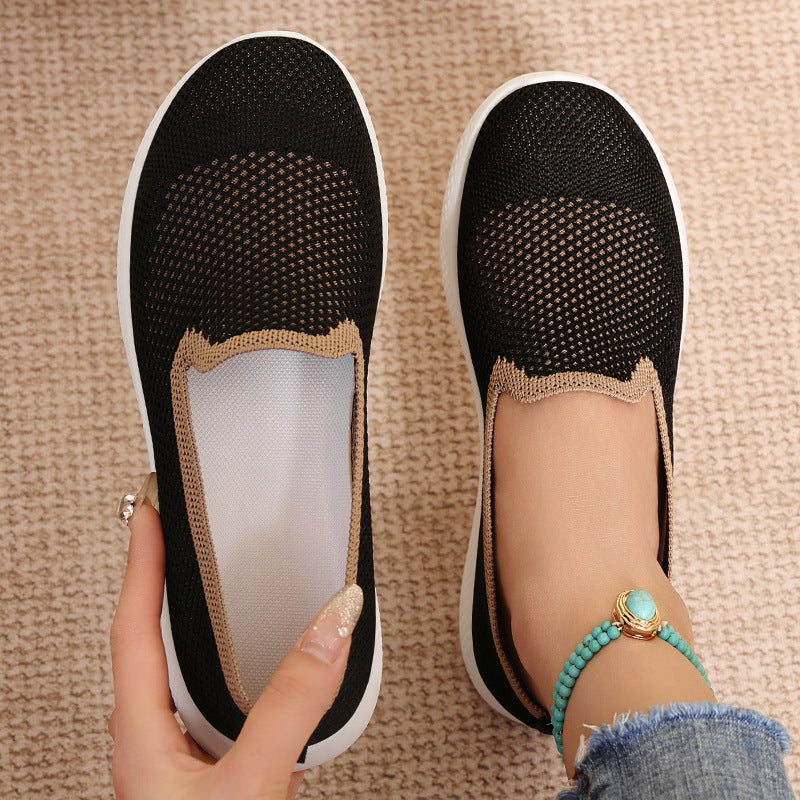 Damen Atmungsaktive Slip-On Freizeitschuhe mit flexiblem Design EB