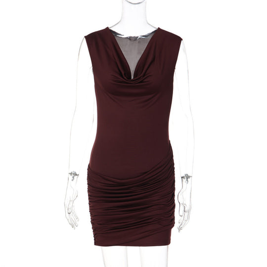 Damen Elegantes Wickelkleid mit raffinierten Rüschendetails und verführerischem V-Ausschnitt EB
