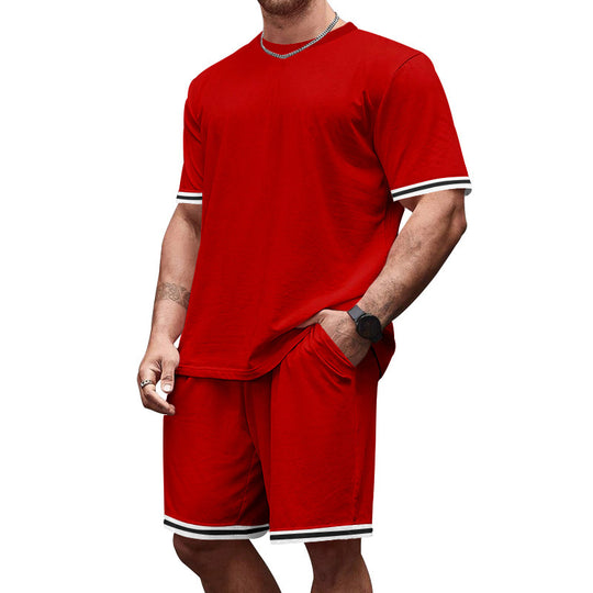 Herren Sportliches Freizeit-Set mit kontrastierenden Details EB