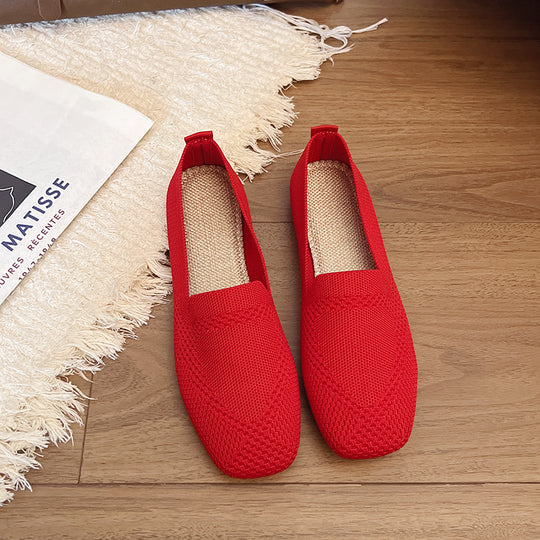 Damen moderne Slingback-Schuhe mit atmungsaktivem Netzmaterial und elastischem Einschlupf EB