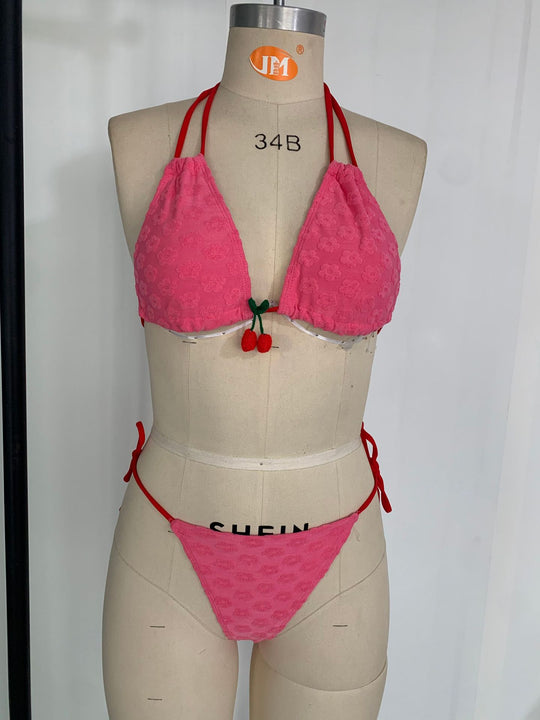 Damen Triangel-Bikini mit verspieltem Dekorelement EB