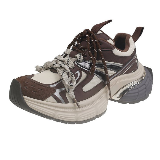 Damen modische und komfortable Sneakers mit dämpfender Sohle und sportlichem Design EB