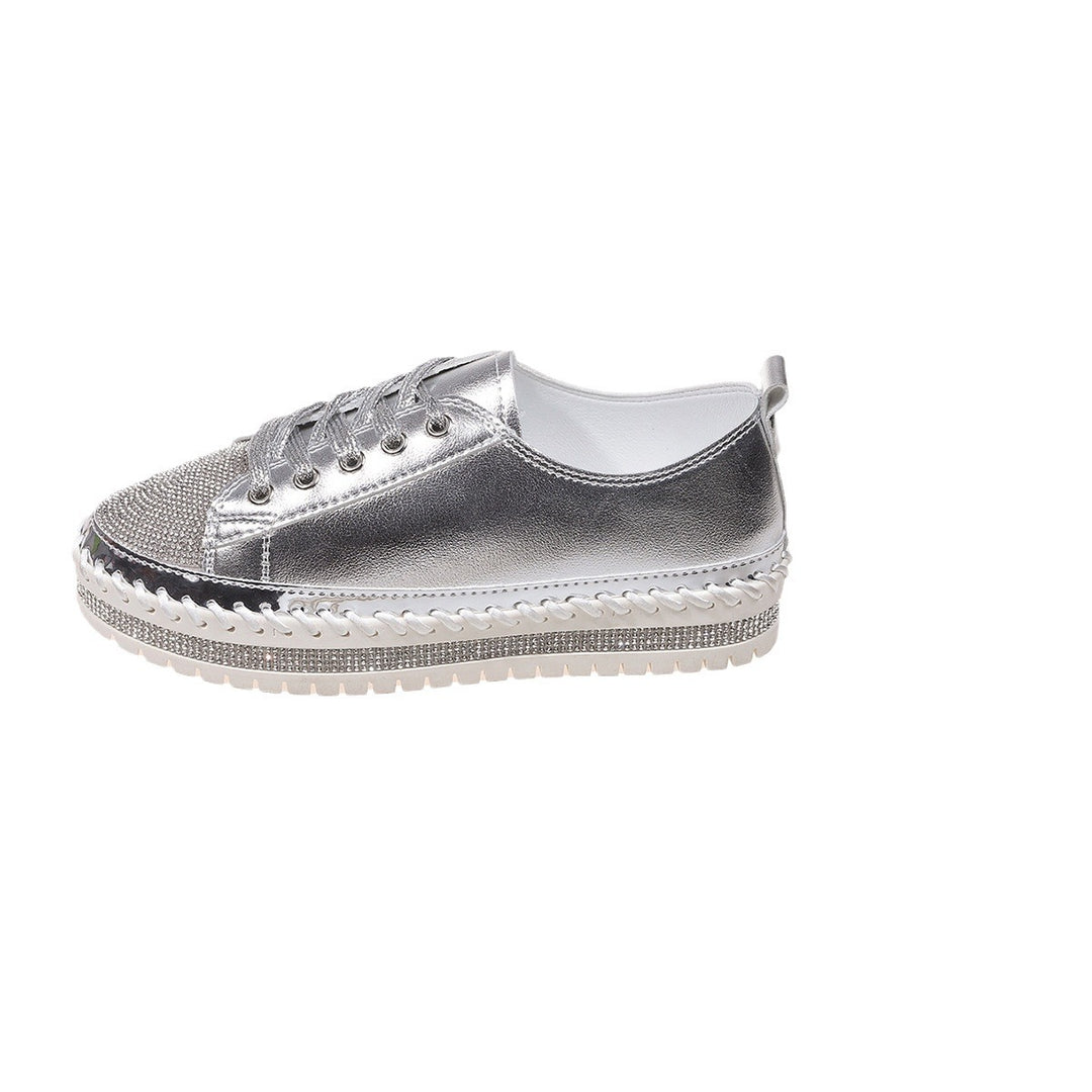 Damen modische Komfort-Sneaker mit Glitzer-Details und atmungsaktiver Sohle EB