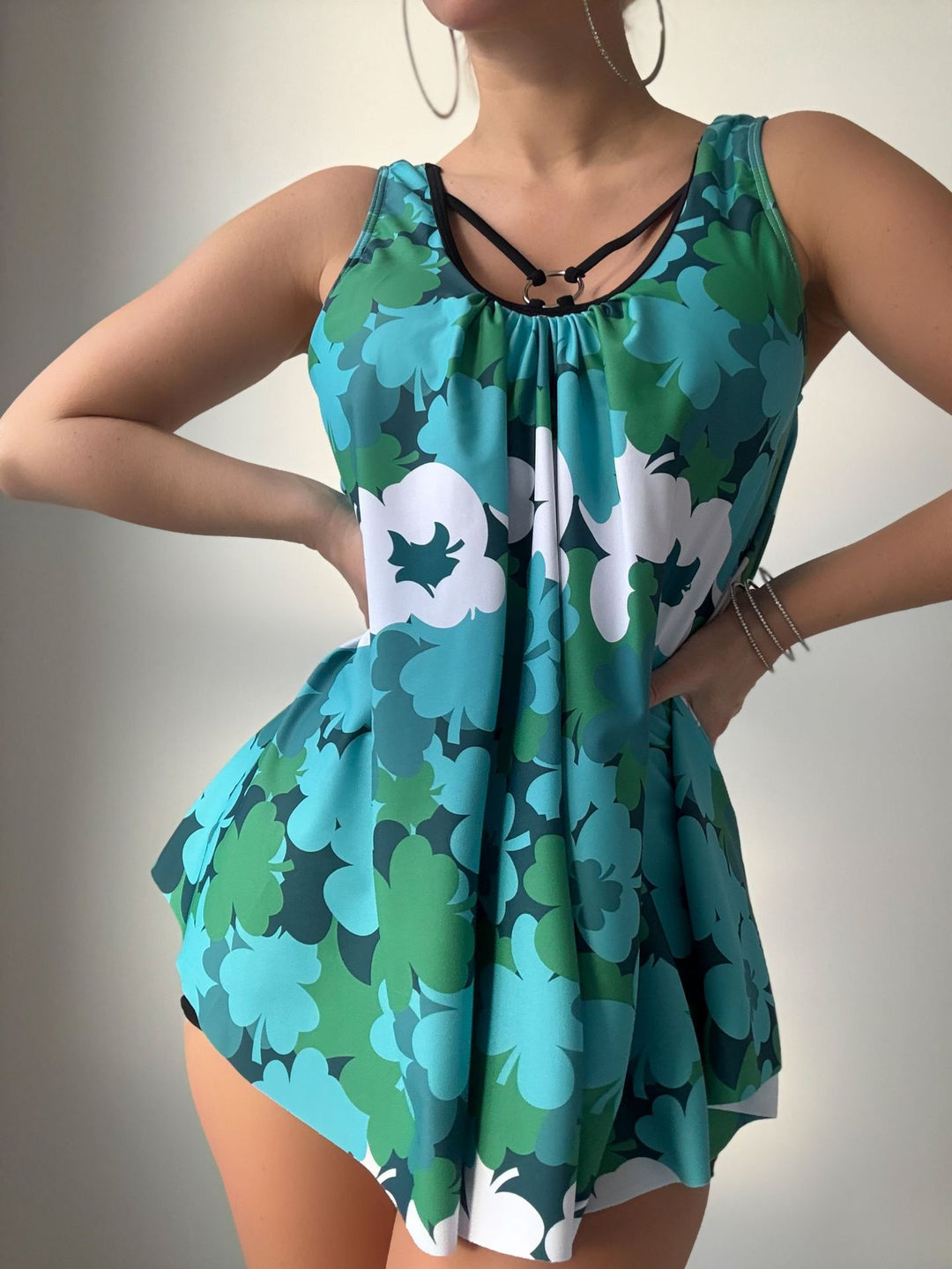 Damen Modischer Badeanzug mit Lockerem Schnitt EB