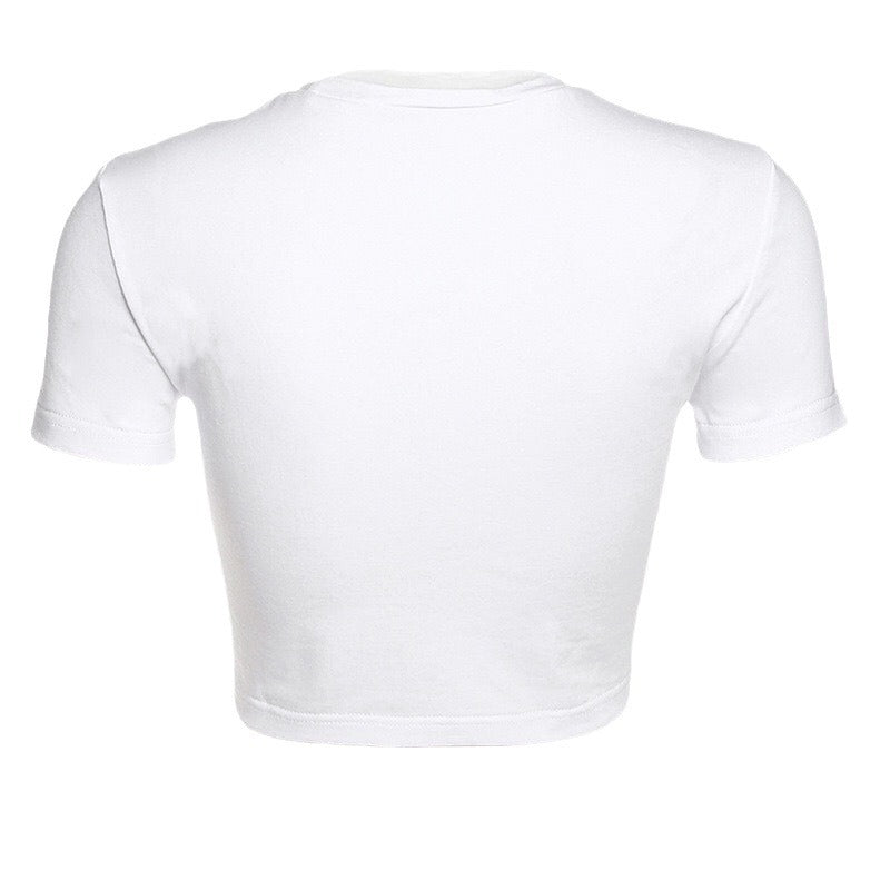 Damen Crop-T-Shirt mit modernem Schnitt und figurbetontem Design EB