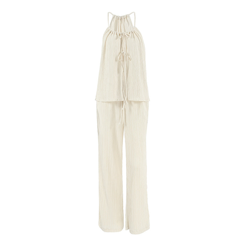 Damen luftiges Blusenkleid mit verstellbaren Trägern und Rüschendetails EB