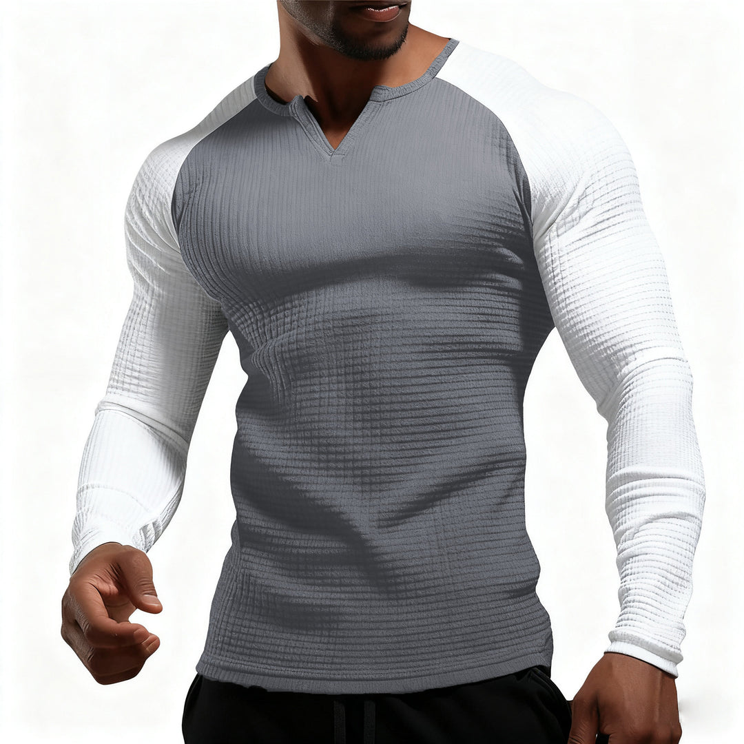 Herren Langarmshirt mit innovativem Strukturdesign EB