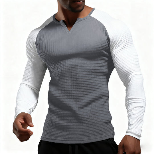 Herren Langarmshirt mit innovativem Strukturdesign EB