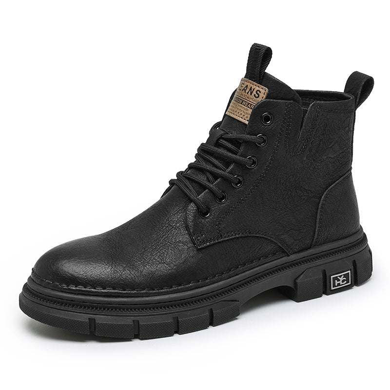 Damen Robuste Lederboots mit rutschfester Gummisohle und dämpfendem Innenfutter EB
