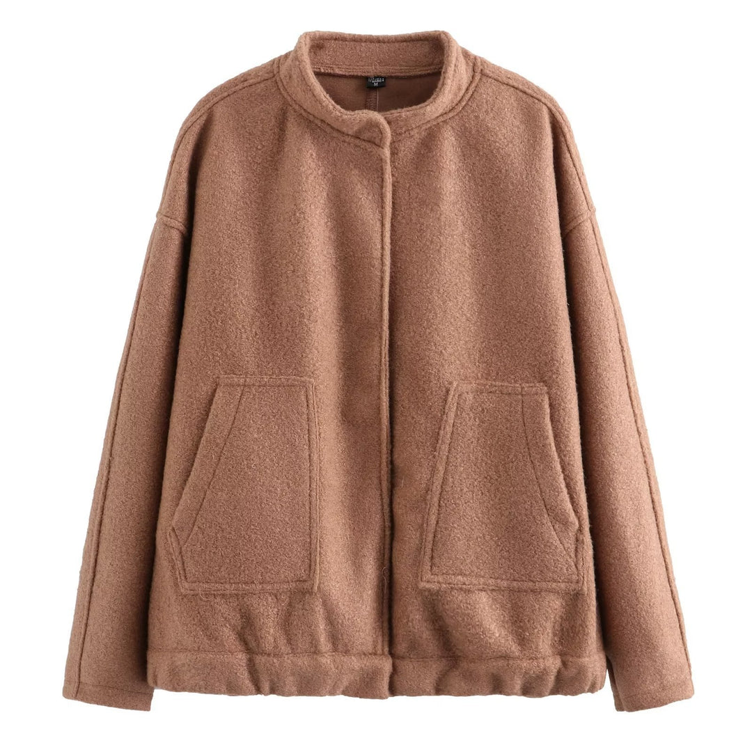 Damen Fleece-Jacke mit praktischen Taschen und elastischem Bund EB