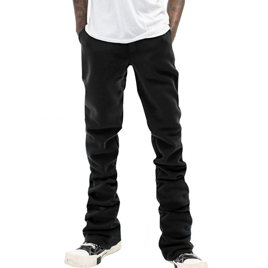 Herren Locker geschnittene Fleece-Jogginghose mit Tunnelzug, Seitentaschen & geradem Bein EB