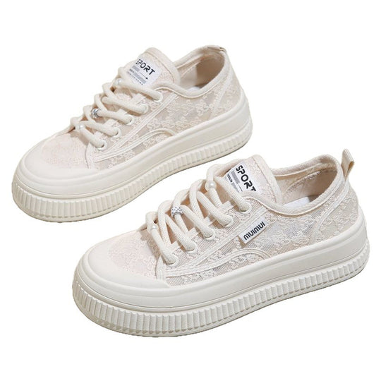 Damen Freizeitsneaker mit eleganter Spitze und rutschfester Sohle EB