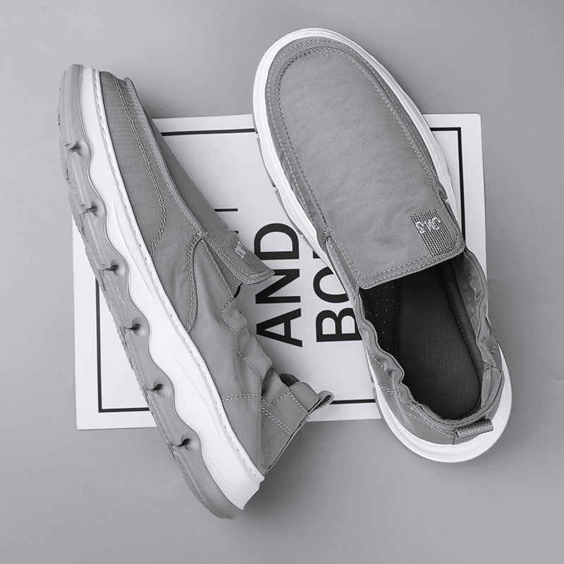 Herren eleganter Slipper-Sneaker mit elastischem Einstieg und stoßdämpfender Wellensohle EB