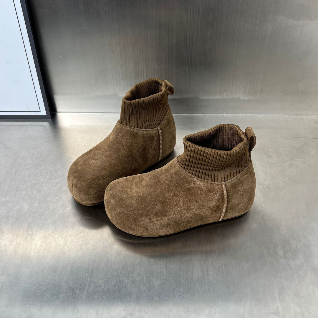 Damen Bequeme Winterboots mit elastischem Kragen und weichem Innenfutter EB
